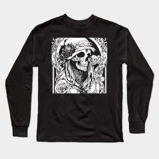 detailed skull metal design Long Sleeve T-Shirt